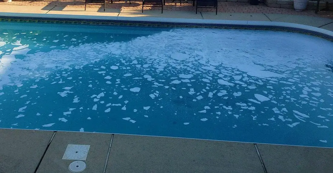 pool shock floating on top of water